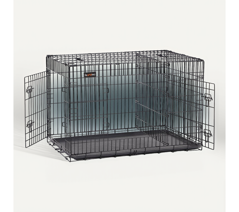 Cage Pour Chiens 2 Portes Pliable Transportable Avec Poignées Et Plateau Format Xxxl