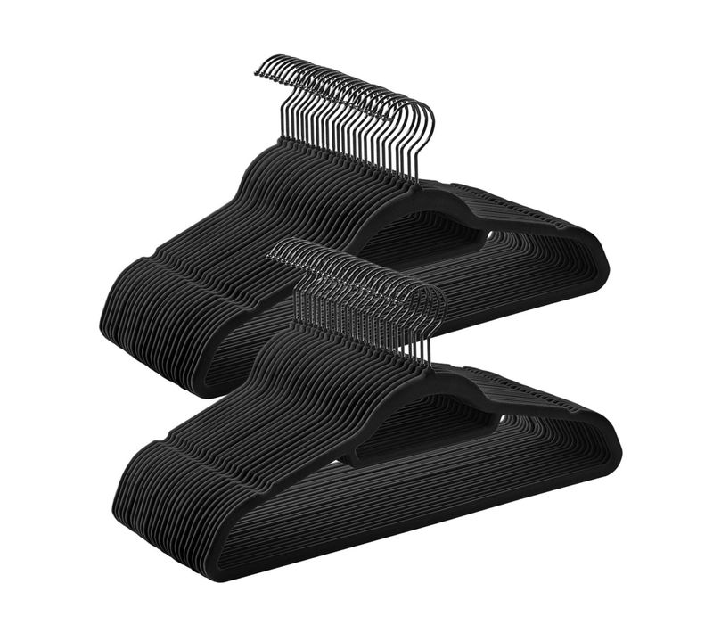 Cintres En Velours Lot De 50 Antidérapants Avec Crochets Pivotants Longueur 45 Cm P