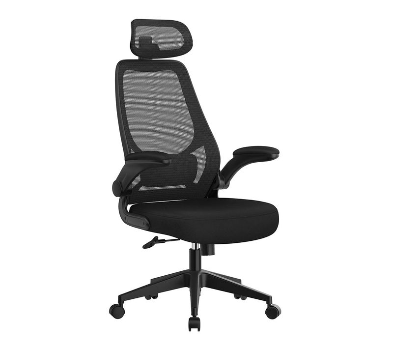Fauteuil De Bureau Chaise Ergonomique Siège Pivotant Accoudoirs Et Appui-tête Réglable