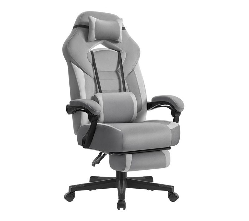 Fauteuil De Bureau 10 Cm D’épaisseur Hauteur Réglable Ergonomique Gris 12_0005900