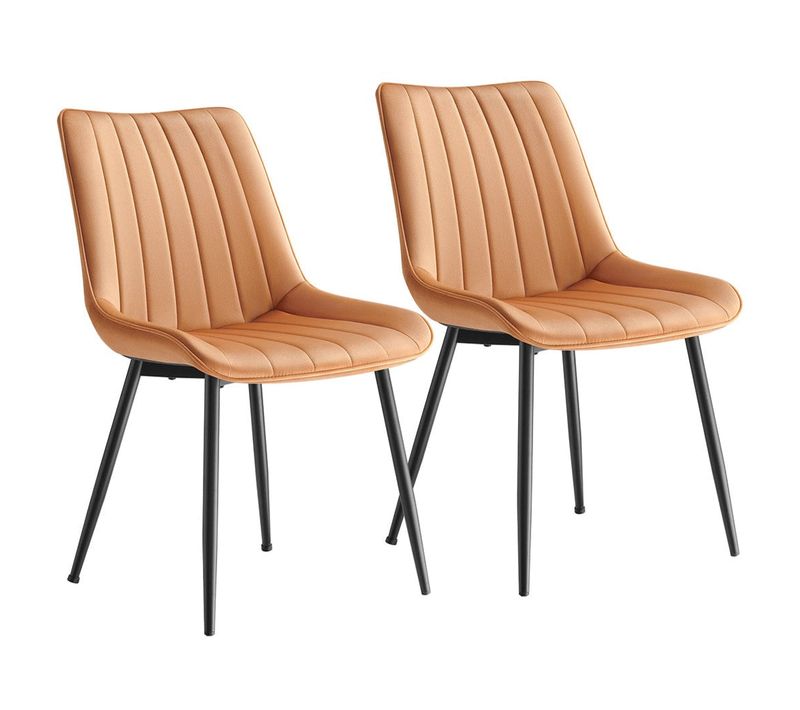 Lot De 2 Chaise Salle à Manger Chaise Cuisine Supportant Jusqu’à 120 Kg Pied En Acier