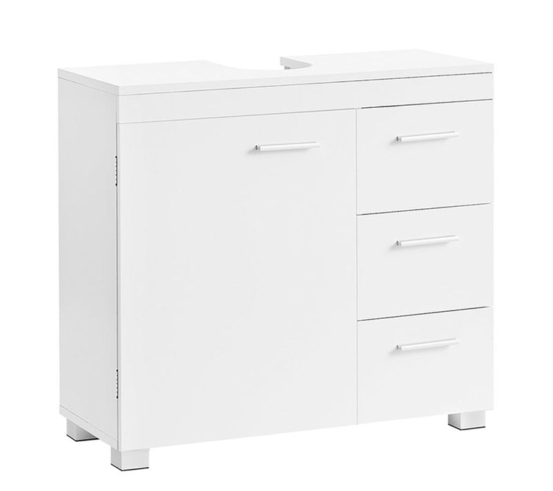 Meuble Sous Lavabo Armoire Sous Vasque Meuble De Salle De Bain 3 Grands Tiroirs