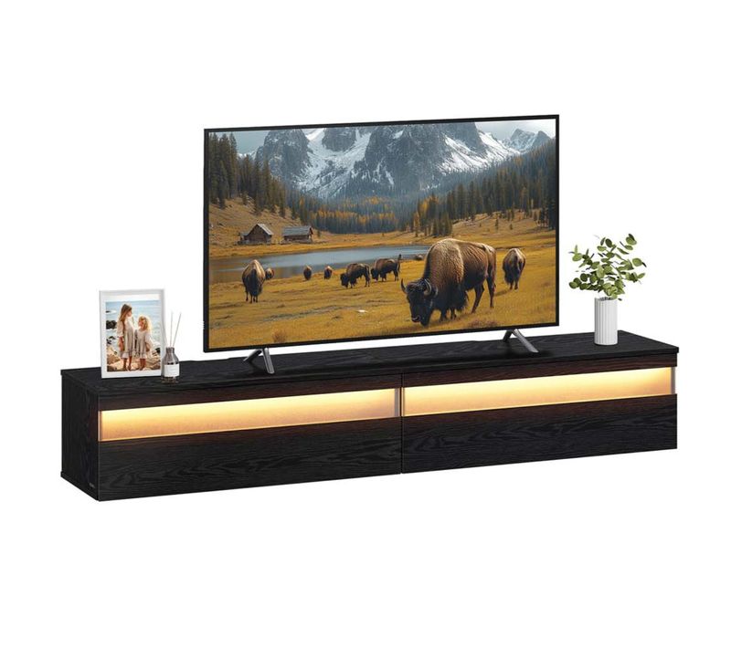 Meuble TV Suspendu Mural Étagère Murale Pour Salon Adapté à Divers Téléviseurs Table