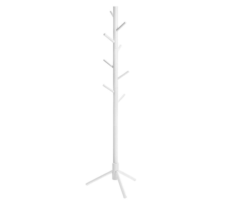 Portemanteau En Bois Massif Porte-vêtement Avec 8 Crochets Pour Vêtements Sacs Veste