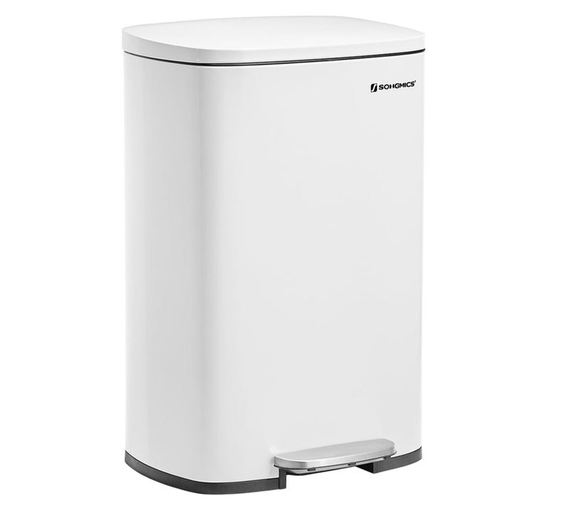 Poubelle De Cuisine 50 Litres à Pédale 42,5 X 31,8 X 65,7 Cm Avec Seau Intérieur En P