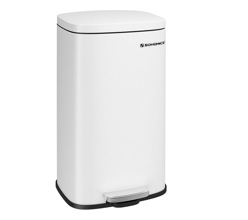 Poubelle De Cuisine à Pédale 35 X 23,8 X 63 Cm En Acier Inoxydable Seau Intérieur En