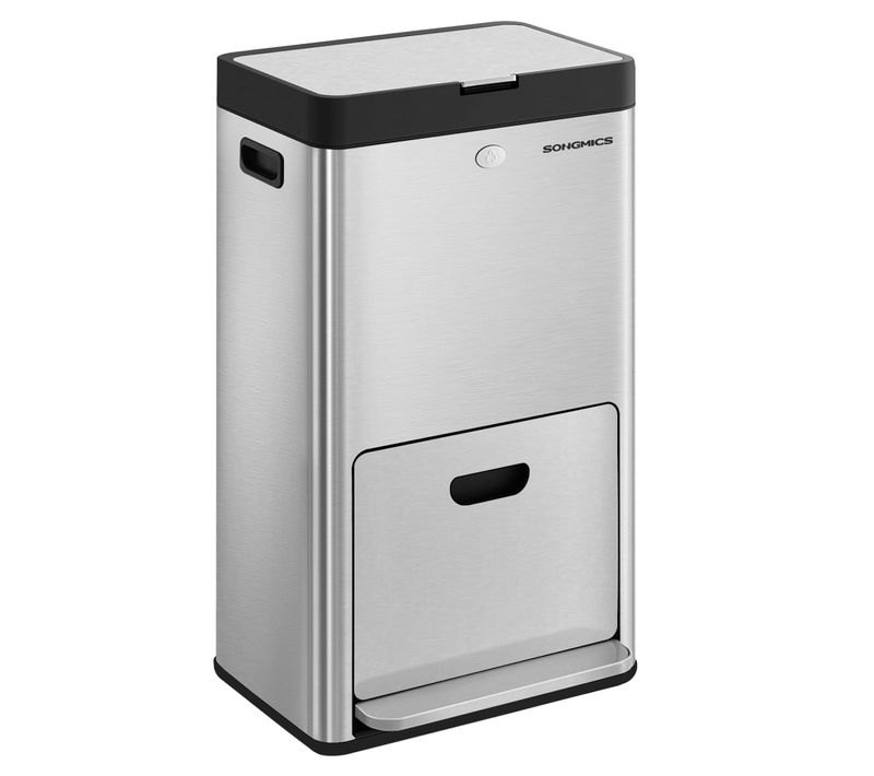 Poubelle De Cuisine Volume De 2 X 17 Litres Et 26 Litres 3 Compartiments Pour Ordures