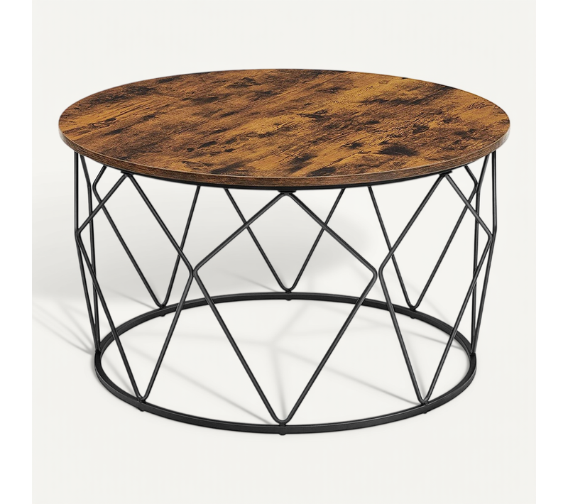 Table Basse Ronde Meuble De Salon Cadre En Acier Pour Salon Chambre Bureau Style Indu