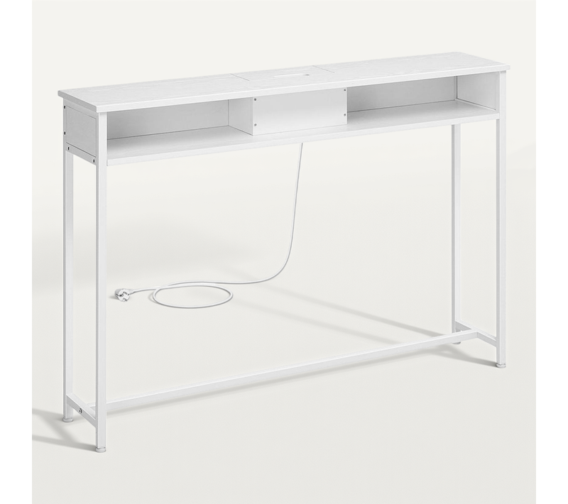 Table Console Fine Avec Multiprise Avec 2 Compartiments