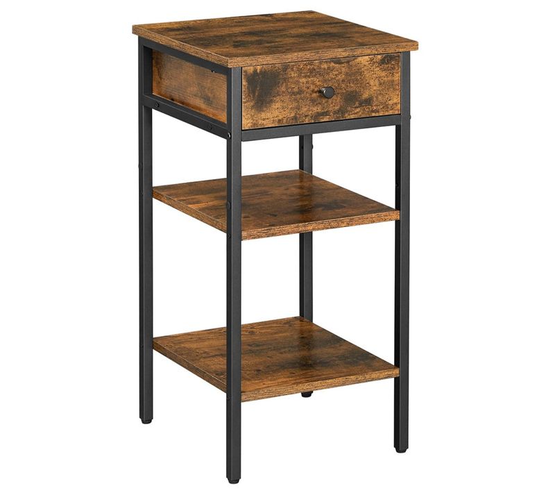 Table De Chevet Bout De Canapé 35 X 35 X 70 Cm Table D’appoint Table De Nuit Haute