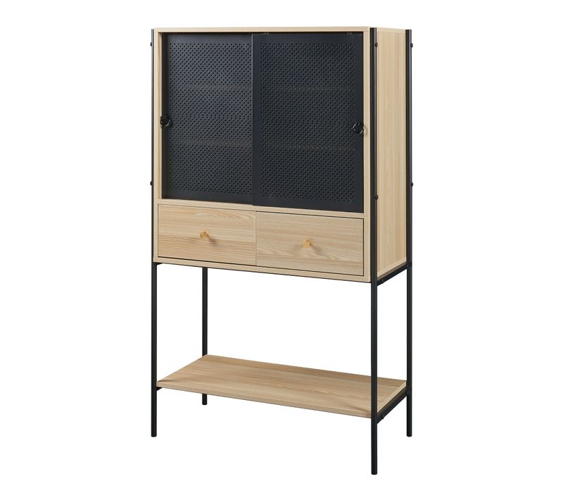 Buffet Commode Meuble De Rangement Salon Entré Chambre Haut 140 X 80 X 40 Cm Effet