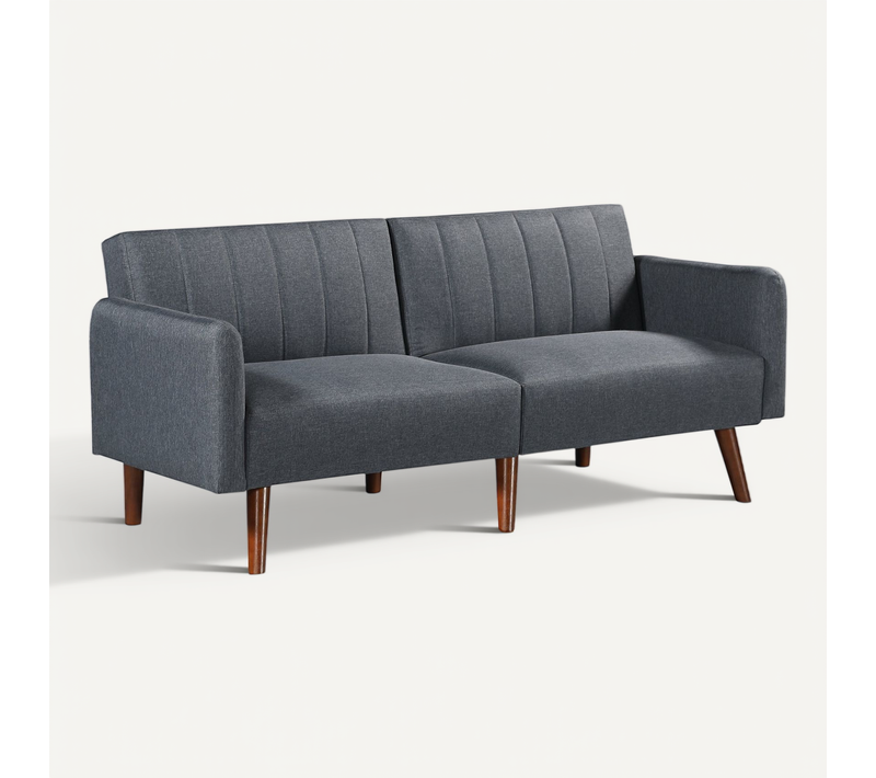 Canapé Fauteuil 2 Places Convertible 175 X 70 X 72 Cm Gris 03_0009125