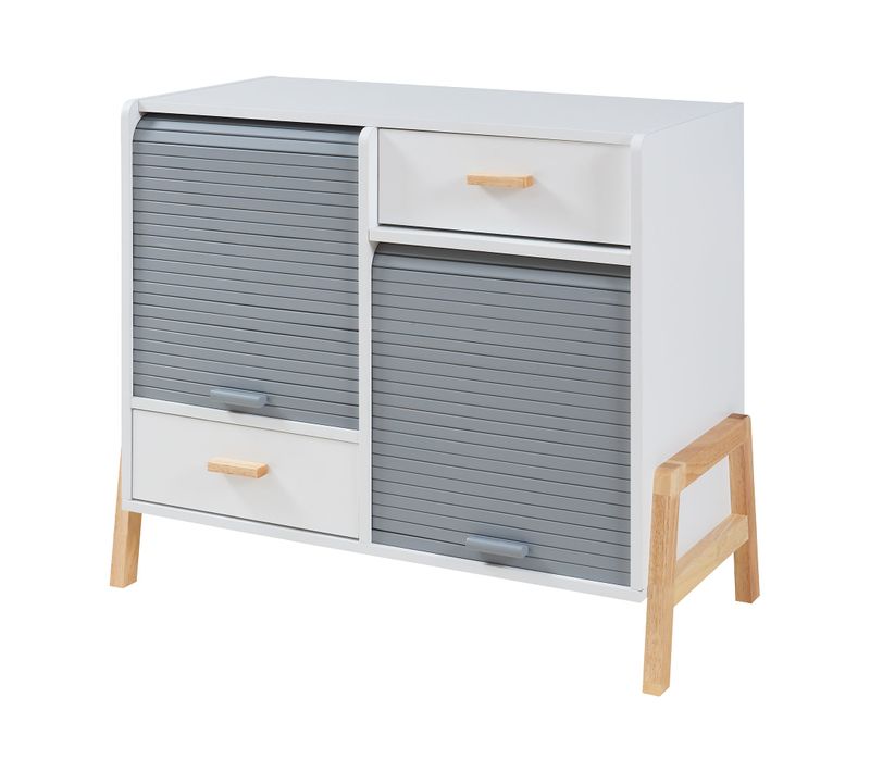 Commode Meuble De Rangement Pratique Entrée Salon Chambre 72 X 80 X 40 Cm Mdf Gris 03