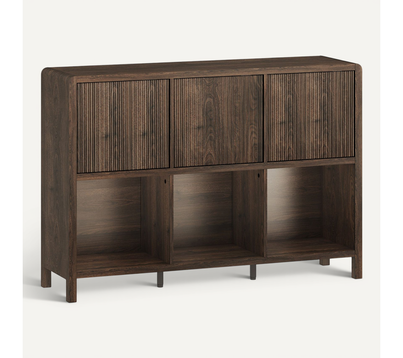 Commode Meuble De Rangement Pratique Entrée Salon Chambre 76,5 X 110 X 30 Cm Mdf Effe