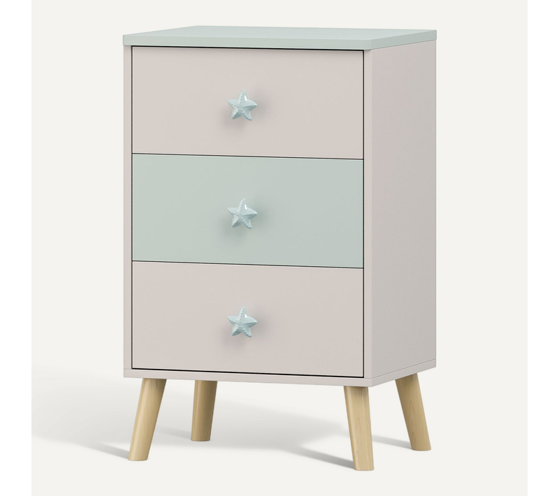 Commode Meuble De Rangement Pratique Entrée Salon Chambre Pour Enfants 62 X 38 X 30 Cm Vert