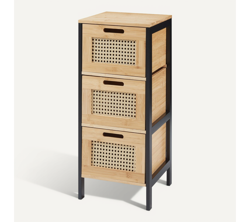 Commode Meuble De Rangement Pratique Entrée Salon Chambre Avec 3 Tiroirs 72 X 30 X 30