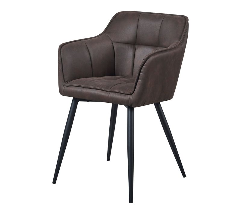 Lot De 4 Chaises De Salle à Manger Moderne Design Robuste 81 X 57 X 53 Cm Marron Fonc