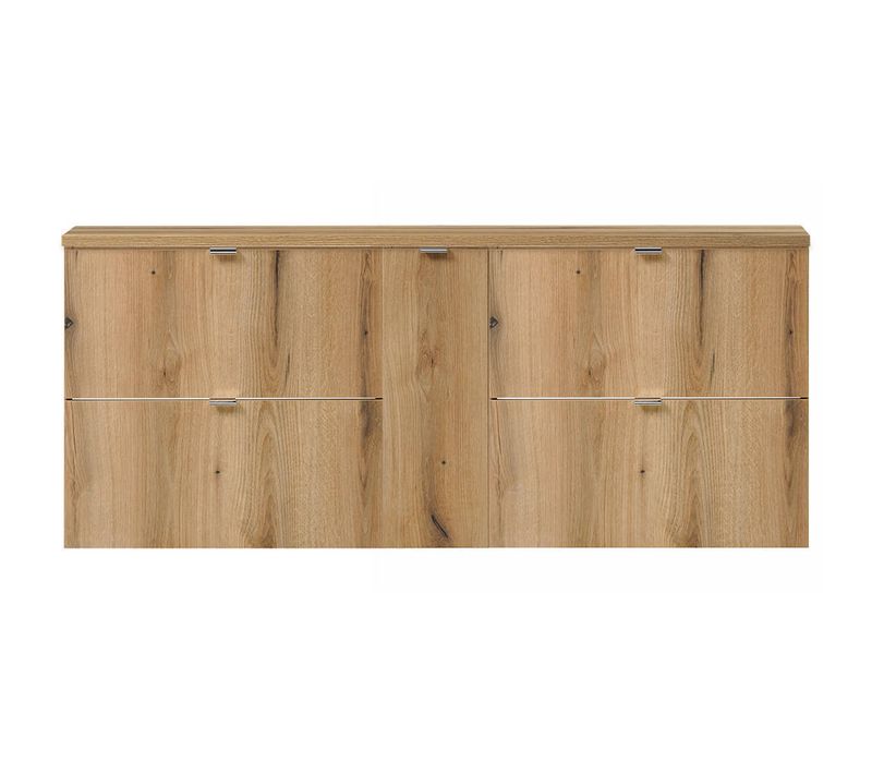 Meuble Sous Lavabo Salle De Bain Rangement Design Double Avec 1 Porte Et 4 Tiroirs 14