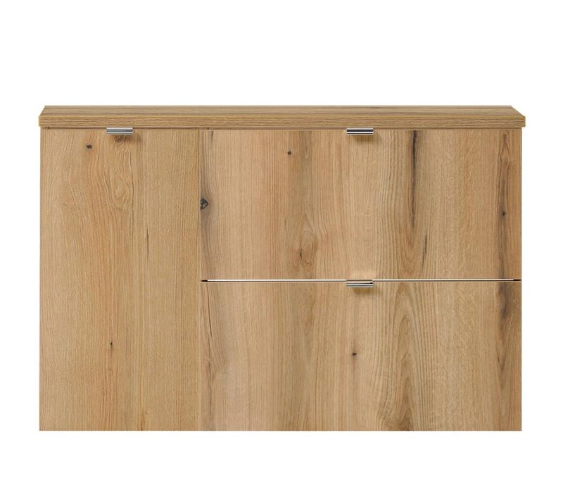 Meuble Sous Lavabo Salle De Bain Rangement Design 90 X 60 X 40 Cm Effet Chêne 03_0009