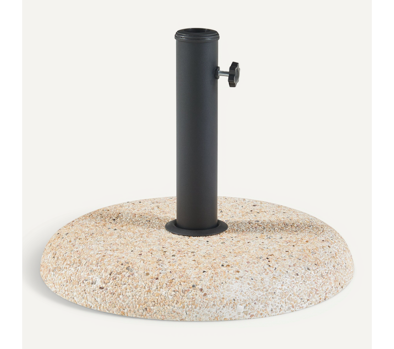 Pied De Parasol Jardin Extérieur Avec Adaptateurs 37 42 52 58 Mm Aspect Pierre Beige