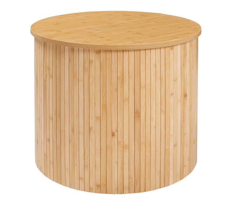 Table Basse Console D'appoint 48 X 60 Cm Bambou Naturel 03_0010815