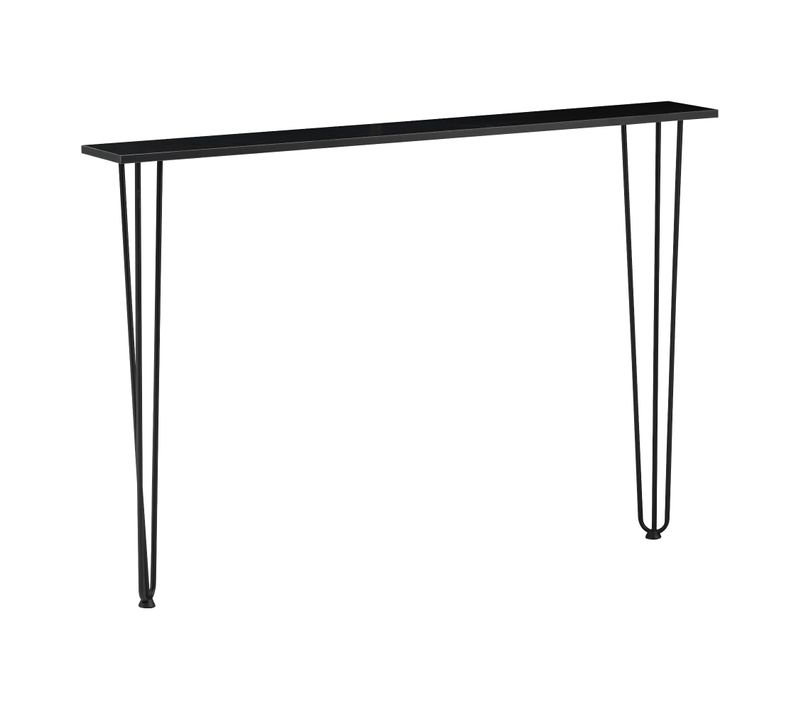 Table Console 82 X 120 X 18 Cm Entrée Salon Salle à Manger Noir 03_0010874