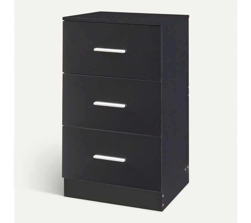 Table De Chevet Table De Nuit Commode Meuble De Rangement Aurdal Avec 3 Tiroirs Panne