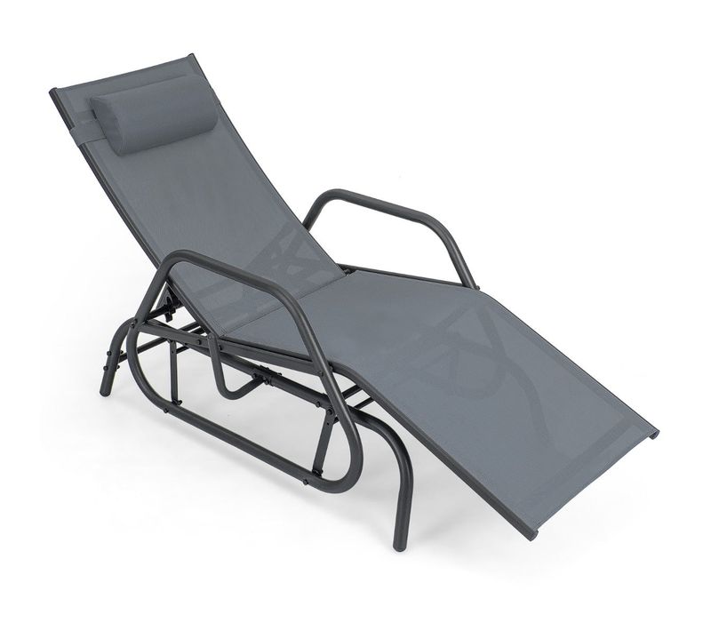 Transat Bain De Soleil Inclinable 152 X 70 X 101 Cm Avec Dossier Réglable En 3 Positi