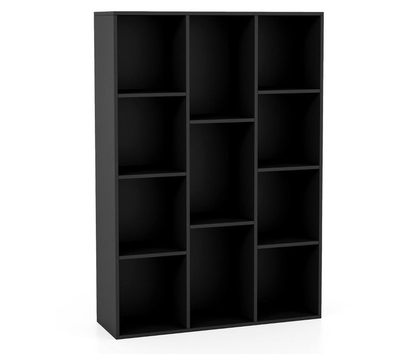 Bibliothèque à 11 Cubes Multifonctionnelle 74 X 24 X 106 Cm Rangement Sécurisé Modern