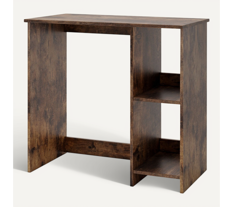 Bureau D'ordinateur Pour Petit Espace 80 X 40 X 74 Cm Avec étagère 2 Niveaux Design M