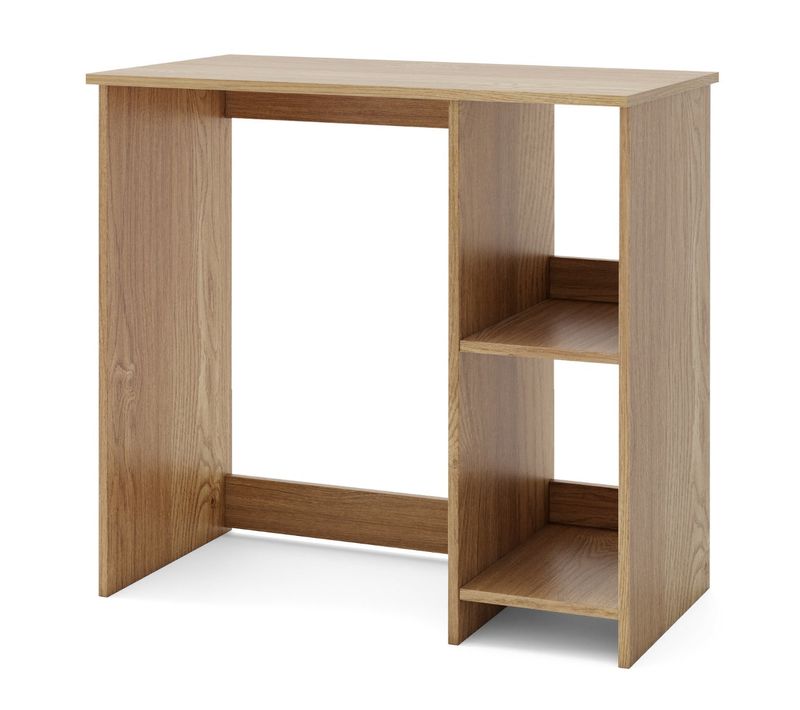 Bureau D'ordinateur Compact 80 X 40 X 74 Cm Avec Espace De Rangement Stable Moderne E