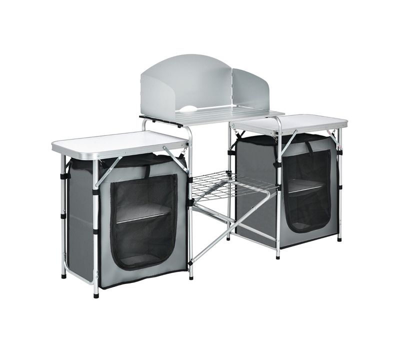 Table De Camping Pliante 174 X 47,5 X 110 Cm Stable Et Robuste Idéal Pour Pique-nique