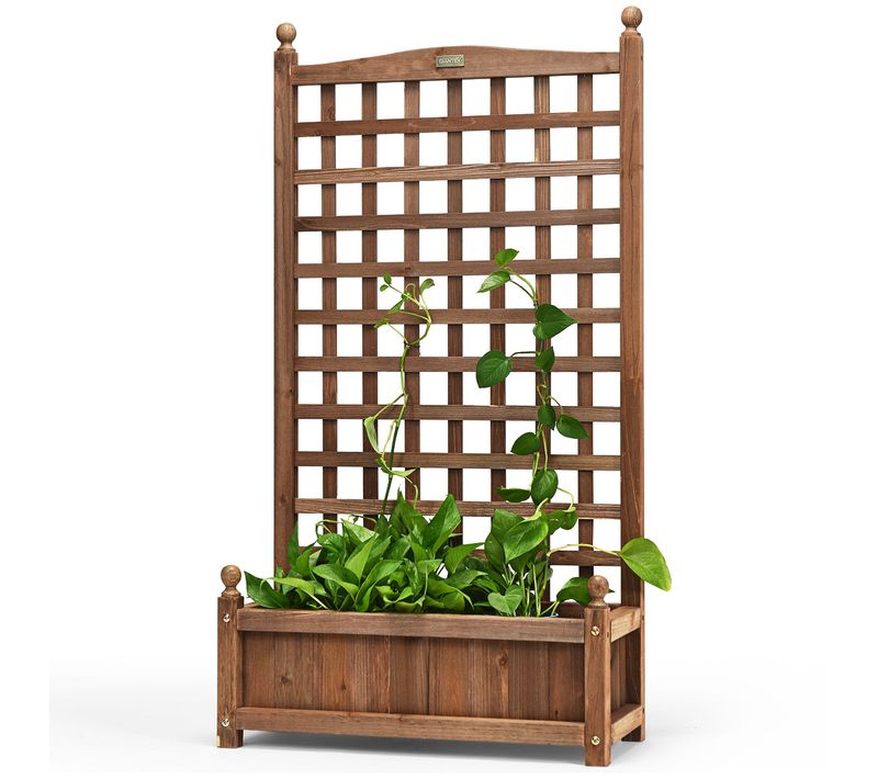 Jardinière Avec Treillis 63,5 X 28 X 122 Cm Espace De Plantation Grand Design Extérie