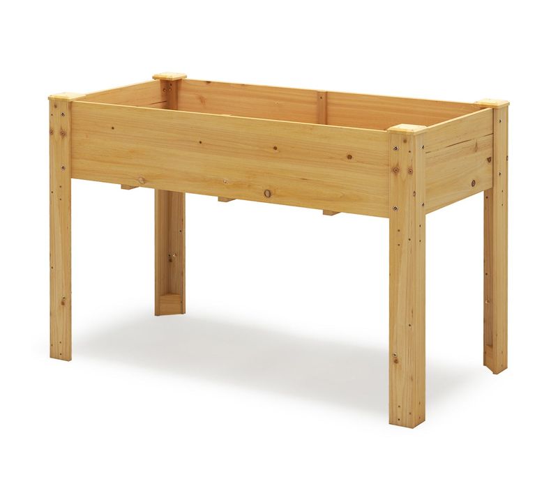 Jardinière Surélevée En Bois 120 X 60 X 82 Cm Drainage Optimal Ergonomique Ambiance R