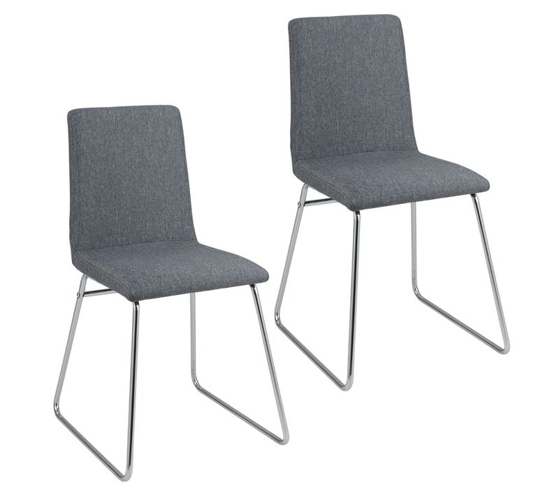 Lot De 2 Chaises De Salle à Manger Modernes 52 X 47 X 88 Cm Dossier Pliable Assise