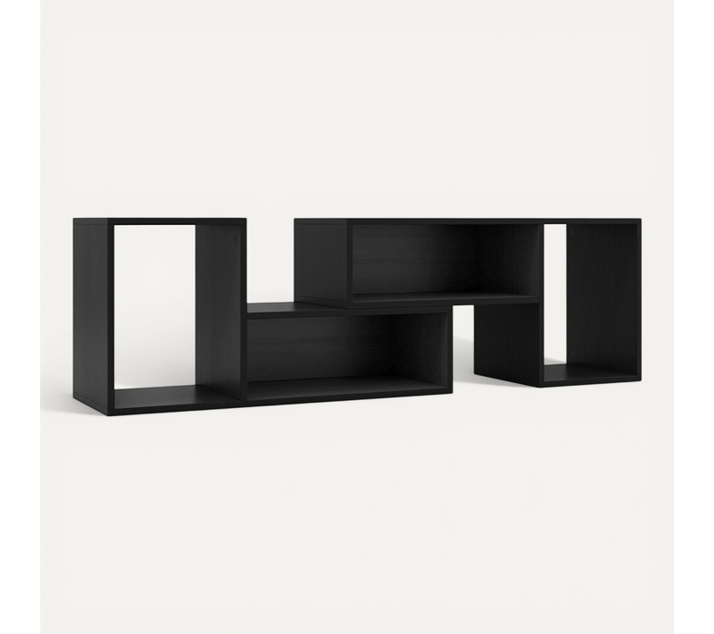 Meuble TV Lot De 2 Pièces Minimaliste Avec étagères Modulables 80 X 30 X 40 Cm Stocka