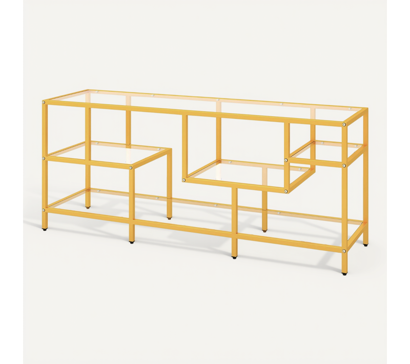 Meuble TV Pour Téléviseurs Jusqu'à 65 Pouces 147 X 40 X 62 Cm Support Robuste Avec Ra
