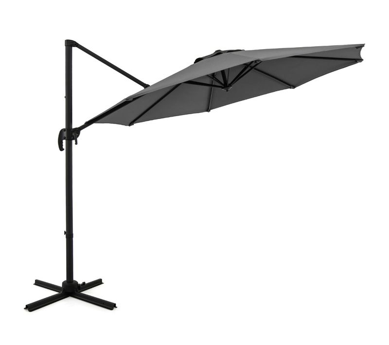 Parasol Cantilever Rond 308 X 248 Cm Avec Inclinaison Réglable Et Rotation à 360° Des