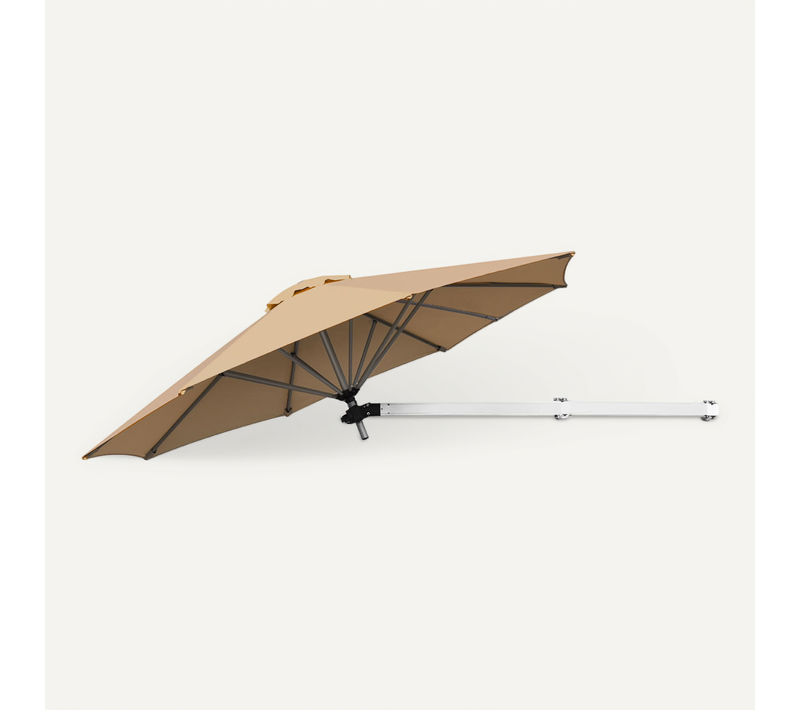 Parasol Mural 247 X 184 Cm Ajustable Et Inclinable Grand Espace D'ombre Auvent