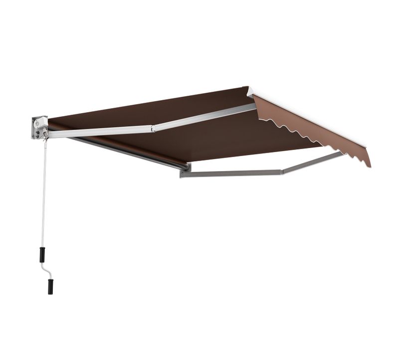 Store Banne Rétractable Balcon Jardin 295 X 250 Cm Angle Ajustable 40°-100°