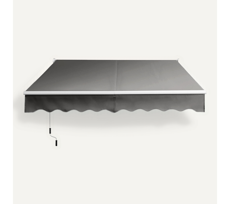 Store Banne Rétractable 295 X 250 Cm Avec Angle Ajustable 40-100° Facile à Installer
