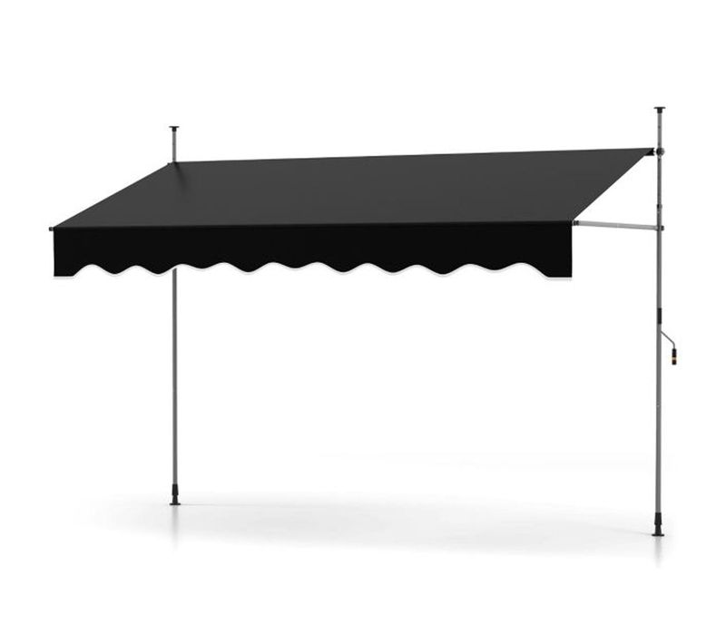 Store Banne Manuel Rétractable Réglable 300 X 120 X 210-300 Cm Protection Solaire