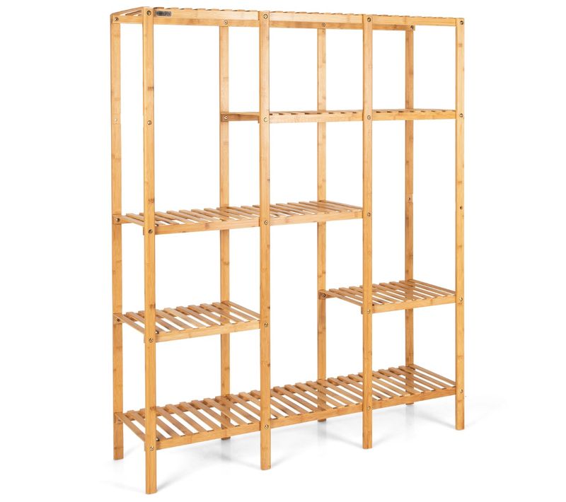 Support Pour Plantes à 5 Niveaux 114 X 31,5 X 141 Cm Capacité 50kg Structure Stable