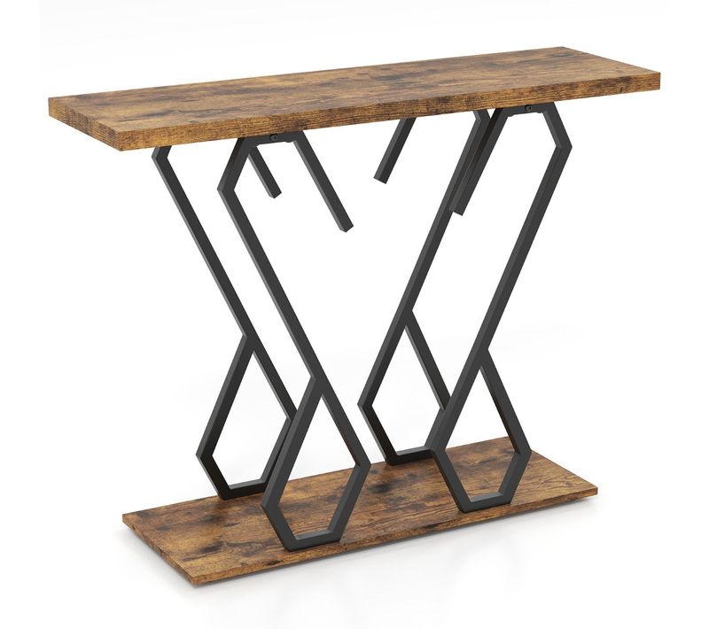 Table Console 100 X 30 X 80 Cm Élégante Et Polyvalente Avec Kits Anti-basculement