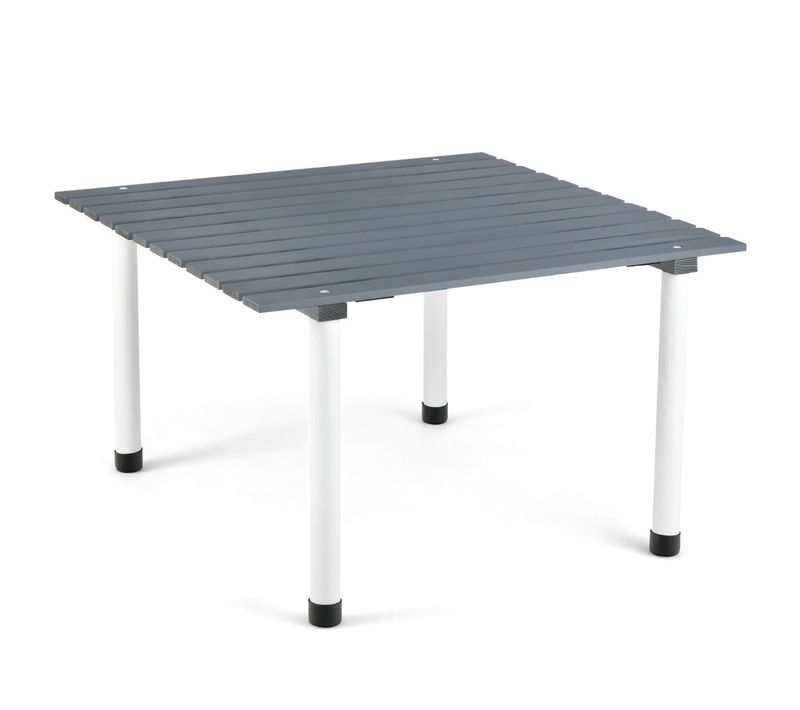 Table De Camping Pliante 69 X 69 X 42 Cm Pratique Et Légère Style Extérieur En Bois D