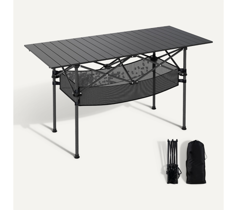 Table De Camping Pliante 119 X 55 X 69 Cm Léger Et Robuste Pour Pique-nique Et Barbec