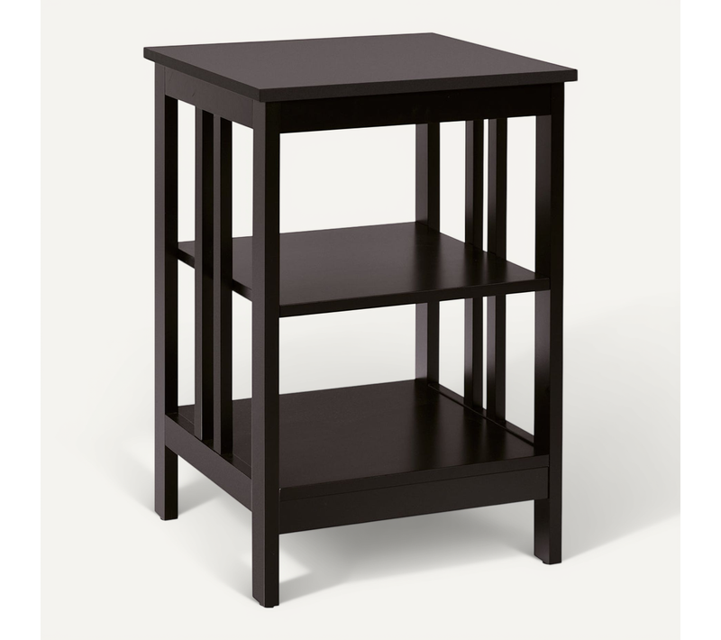 Table De Chevet Lot De 1 40 X 40 X 61 Cm Multifonctionnelle Avec 3 Niveaux Élégante