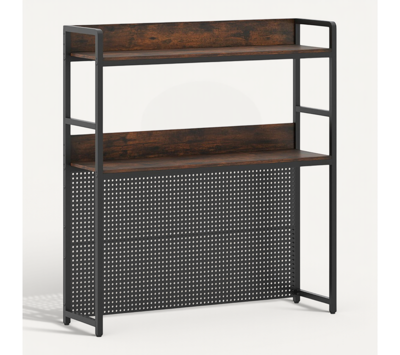 étagère De Bureau à 2 Niveaux 94 X 27 X 103 Cm Rangement Personnalisé Durable Style I