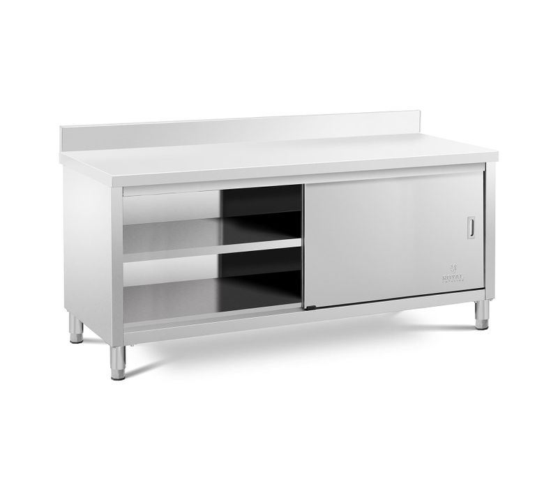 Meuble Bas En Plan De Travail Cuisine Armoire Avec Portes Coulissantes Adossé