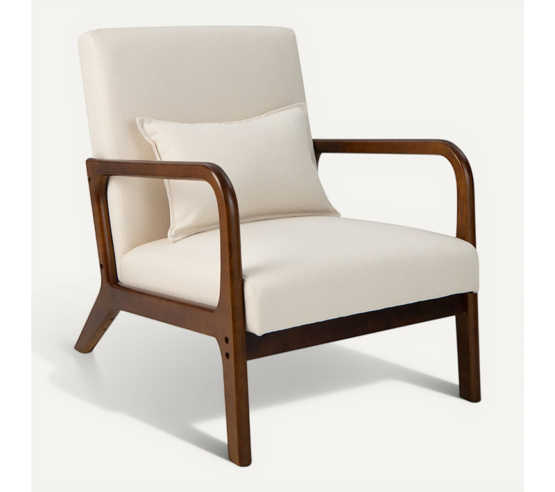 Chaise Fauteuil Lounge Inclinable 79 X 65 X 77 Cm Coussin Lombaire Et Patins Antidéra